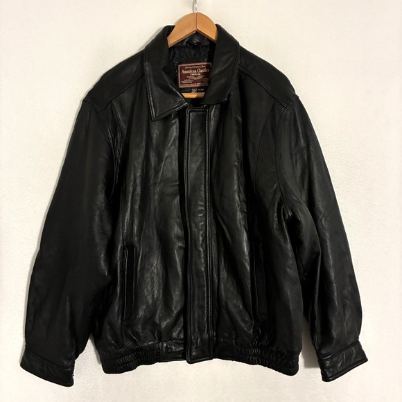 American Classics Other - American Classics Colebrook Leather Bomber Jacket Mens XL Full Zip Quilt Lined
